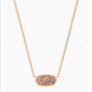 Kendra Scott Eliza Necklace in Rose Gold Druzy